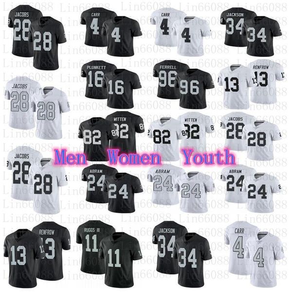 college wear men women youth football 28 josh jacobs crosby bo jackson derek carr abram clelin ferrell witten hunter renfrow ruggs iii jerse, Black
college wear men women youth football 28 josh jacobs crosby bo jackson derek carr abram clelin ferrell witten hunter renfrow ruggs iii jerse, Black