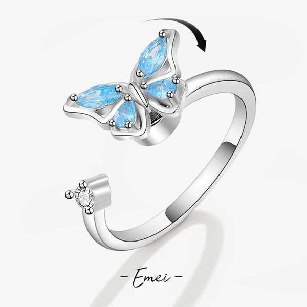 rotating butterfly rings for women adjustable anti anxiety ring delicate jewelry gifts, Golden;silver
rotating butterfly rings for women adjustable anti anxiety ring delicate jewelry gifts, Golden;silver