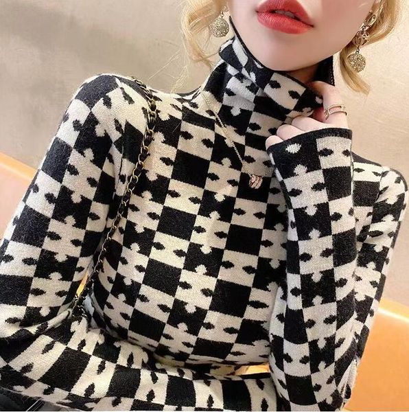 2023 women's sweaters designer luxury for vintage print long sleeve turtleneck t shirt fop autumn winter apple crop top, White;black
2023 women's sweaters designer luxury for vintage print long sleeve turtleneck t shirt fop autumn winter apple crop top, White;black