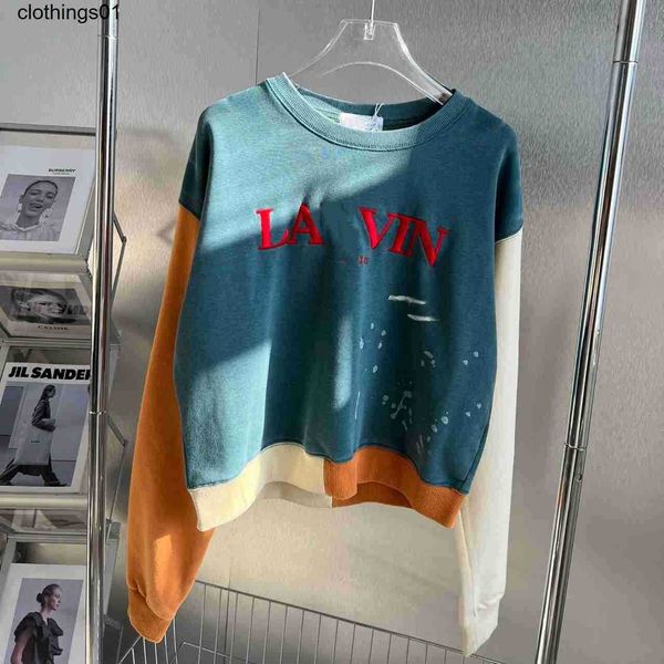lanvin 2022 early autumn new embroidered sweatshirts ouyang nana same color contrast stitching hand-painted short sweater female, Black
lanvin 2022 early autumn new embroidered sweatshirts ouyang nana same color contrast stitching hand-painted short sweater female, Black
