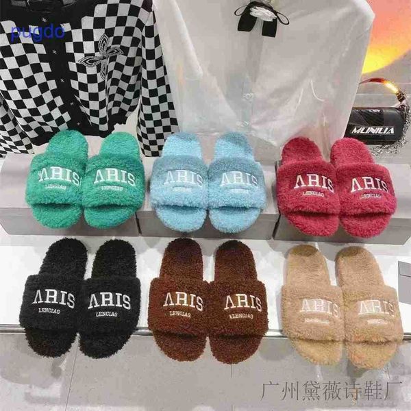 designer ba lenciaga winter slippers online shop 2023 summer new b home embroidered letters fur slippers women', Black
designer ba lenciaga winter slippers online shop 2023 summer new b home embroidered letters fur slippers women', Black