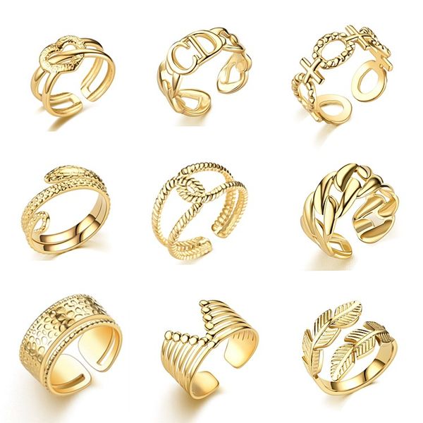 fashion retro style ring stainless steel designer band link clover luxury nail love charm men chains for women rings bohemian wedding engage, Silver
fashion retro style ring stainless steel designer band link clover luxury nail love charm men chains for women rings bohemian wedding engage, Silver