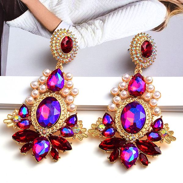 statement long crystal pearl metal dangle drop earrings fashion rhinestone jewelry accessories for women pendant earring, Silver
statement long crystal pearl metal dangle drop earrings fashion rhinestone jewelry accessories for women pendant earring, Silver