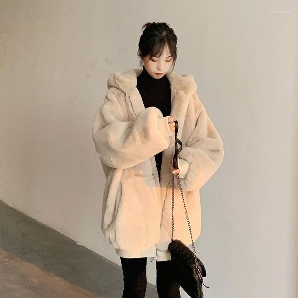 women's fur 2022 fashion plush coat women's winter imitation hair grass medium long thickened hooded warm, Black
women's fur 2022 fashion plush coat women's winter imitation hair grass medium long thickened hooded warm, Black