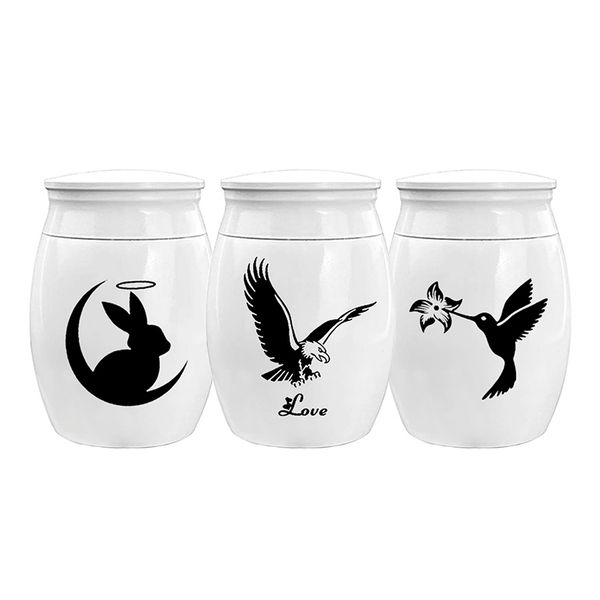hummingbird/ eagle/ rabbit pattern pendant urns pet memorial urn stainless steel souvenir jar cremation keepsake jewelry for ashes, Silver
hummingbird/ eagle/ rabbit pattern pendant urns pet memorial urn stainless steel souvenir jar cremation keepsake jewelry for ashes, Silver
