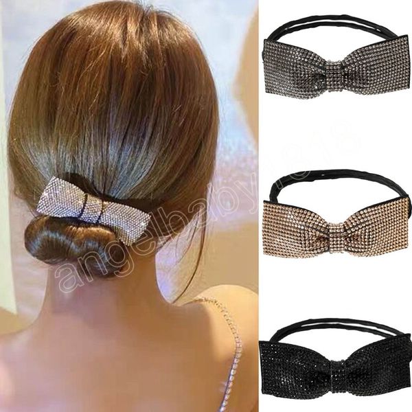 rhinestone bow hair bun hairpins for girls elegant ponytail holder headwear women party fashion hair accessories, Slivery;white
rhinestone bow hair bun hairpins for girls elegant ponytail holder headwear women party fashion hair accessories, Slivery;white