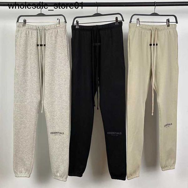 men's pants designer pants reflective essential sweater fashion streetwear pants, Black