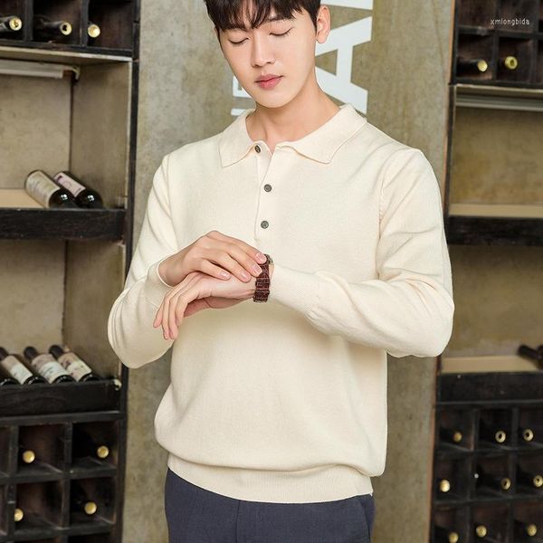men's sweaters spring and autumn men 's polo pullover cashmere sweater knitted jumper top, White;black
men's sweaters spring and autumn men 's polo pullover cashmere sweater knitted jumper top, White;black