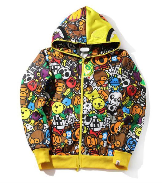 men's hoodies sweatshirts 2022 new stitching animal print shark head zip up hoodie designer sweatshirt jacket trend high street, Black
men's hoodies sweatshirts 2022 new stitching animal print shark head zip up hoodie designer sweatshirt jacket trend high street, Black