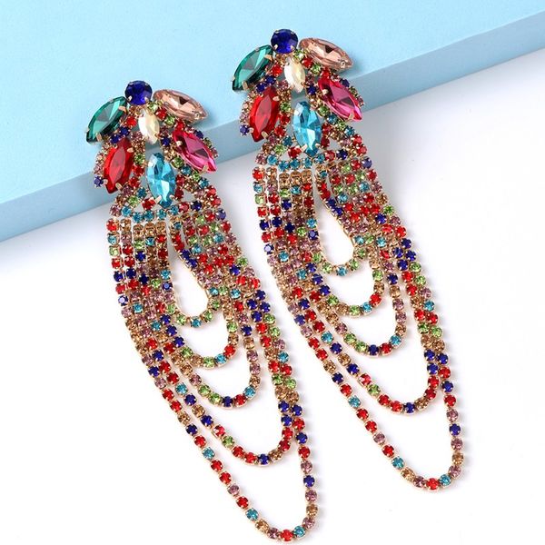 white rhinestone tassel earrings fashion dangle earrings statement jewelry for women xmas gift, Silver
white rhinestone tassel earrings fashion dangle earrings statement jewelry for women xmas gift, Silver