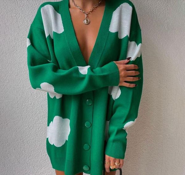 women's sweaters designer luxury print knitted cardigan oversize v-neck elegant new puff dress long sleeve knitwear, White;black
women's sweaters designer luxury print knitted cardigan oversize v-neck elegant new puff dress long sleeve knitwear, White;black