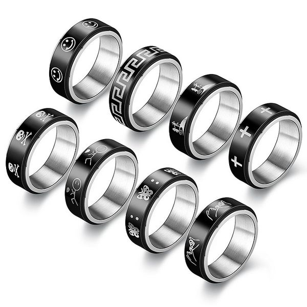 anti-anxiety and stress reduction double rotating ring designer band link clover luxury nail love tennis charm homme men chains for women ri, Silver
anti-anxiety and stress reduction double rotating ring designer band link clover luxury nail love tennis charm homme men chains for women ri, Silver