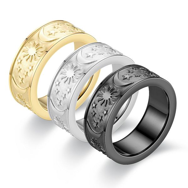 sun moon stars titanium steel band designer gold plated diamond rings mens luxury engagement for women earings wedding nail earing men hoop, Silver
sun moon stars titanium steel band designer gold plated diamond rings mens luxury engagement for women earings wedding nail earing men hoop, Silver