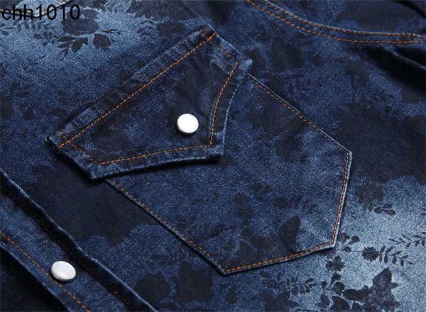 g brave blue watermark flower dark blue denim shirt button open designer retro dsq jacket slim elastic clothes men, Black;brown
g brave blue watermark flower dark blue denim shirt button open designer retro dsq jacket slim elastic clothes men, Black;brown