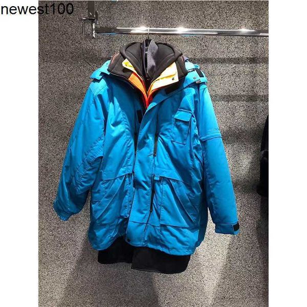 designer women's down parkas balencaigass new blue nylon coat coat winter, Black