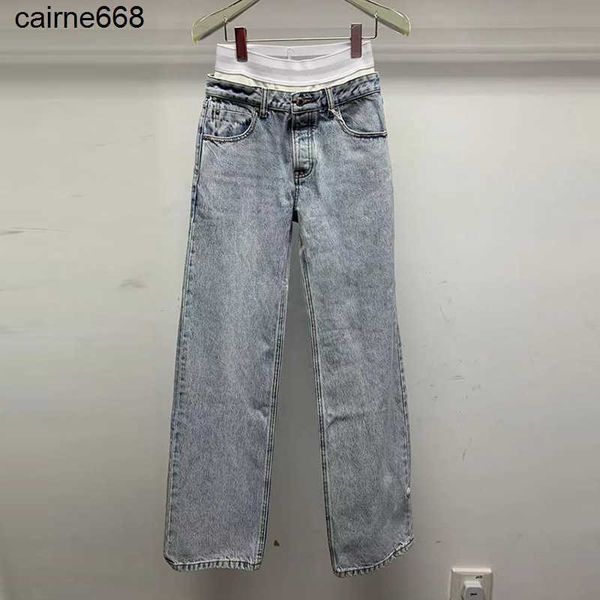designer women's jeans wang's letter ribbon alexanders splicing high waist jeans wangs women's spring new long pants, Blue
designer women's jeans wang's letter ribbon alexanders splicing high waist jeans wangs women's spring new long pants, Blue