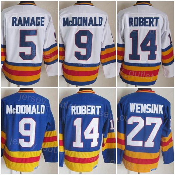 men ccm hockey retro 27 john wensink jersey vintage classic 5 rob ramage 14 rene robert 9 lanny mcdonald blue white team away color all stit, Black;red
men ccm hockey retro 27 john wensink jersey vintage classic 5 rob ramage 14 rene robert 9 lanny mcdonald blue white team away color all stit, Black;red