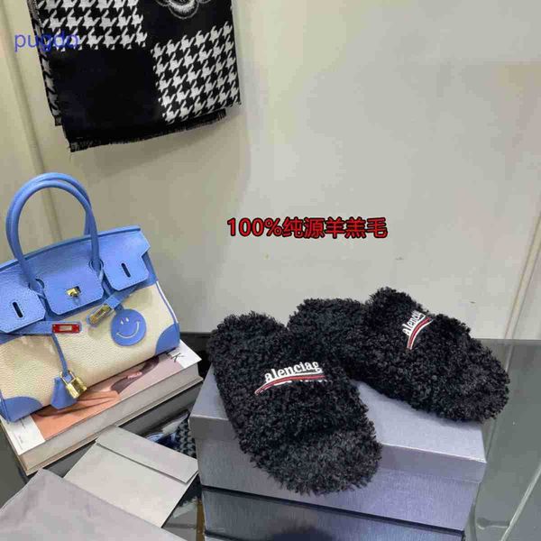 2023 designer ba lenciaga winter slippers price paris net red wool slippers of the same style for women in autu, Black
2023 designer ba lenciaga winter slippers price paris net red wool slippers of the same style for women in autu, Black