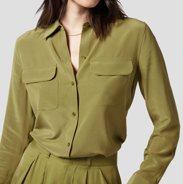2022 autumn 30 colors can choose silk blouse french style solid color long sleeves lapel neck 100% soie double pockets buttons single-breast, White
2022 autumn 30 colors can choose silk blouse french style solid color long sleeves lapel neck 100% soie double pockets buttons single-breast, White