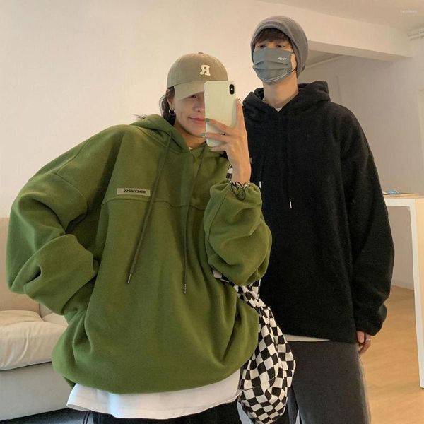 men's hoodies hooded sports sweatshirt oversize loose polar fleece drawstring trendy hiphop thick men clothes casual long sleeve, Black
men's hoodies hooded sports sweatshirt oversize loose polar fleece drawstring trendy hiphop thick men clothes casual long sleeve, Black