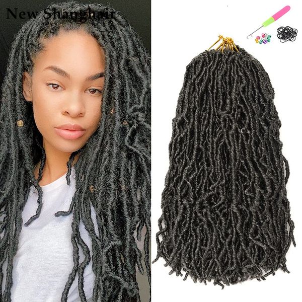 18 inch nu faux locs crochet hair curly wavy african soft goddess braids hair for black women lady girls 21 stands/pack bs25
18 inch nu faux locs crochet hair curly wavy african soft goddess braids hair for black women lady girls 21 stands/pack bs25