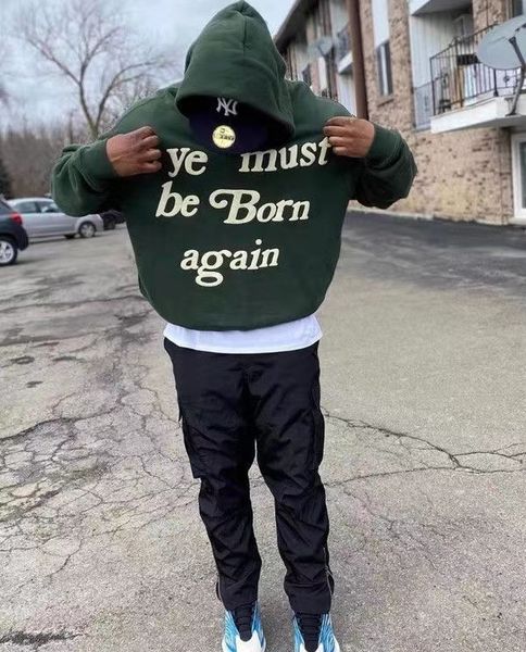 men designer hoodies 3d foam print hooded pullover new west oversize pullover fleece casual hoody sweatshirts version must be born again hea, Black
men designer hoodies 3d foam print hooded pullover new west oversize pullover fleece casual hoody sweatshirts version must be born again hea, Black