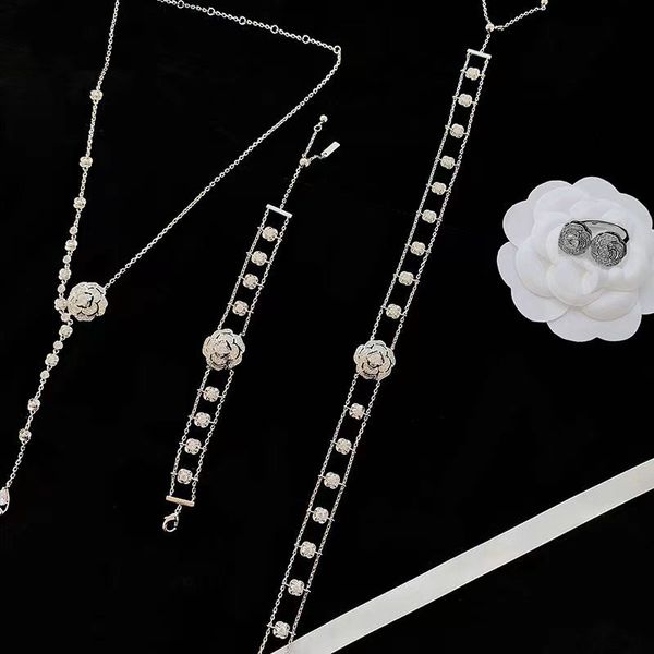 new designer classic jewelry sets rhinestone camellia necklace bracelet ring for women fashion party jewelry gift, Black
new designer classic jewelry sets rhinestone camellia necklace bracelet ring for women fashion party jewelry gift, Black