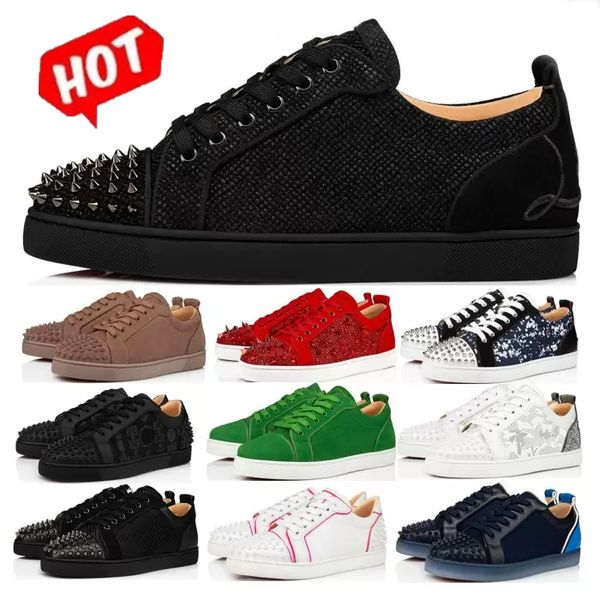 men casual shoes designer loafers rivets low studed shoe mens women fashion sneakers trainers with box size 35-46, Black
men casual shoes designer loafers rivets low studed shoe mens women fashion sneakers trainers with box size 35-46, Black