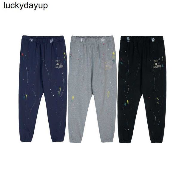 men's pants designer galery dept splash paint color lovers' same casual sports fashion loose pants, Black
men's pants designer galery dept splash paint color lovers' same casual sports fashion loose pants, Black