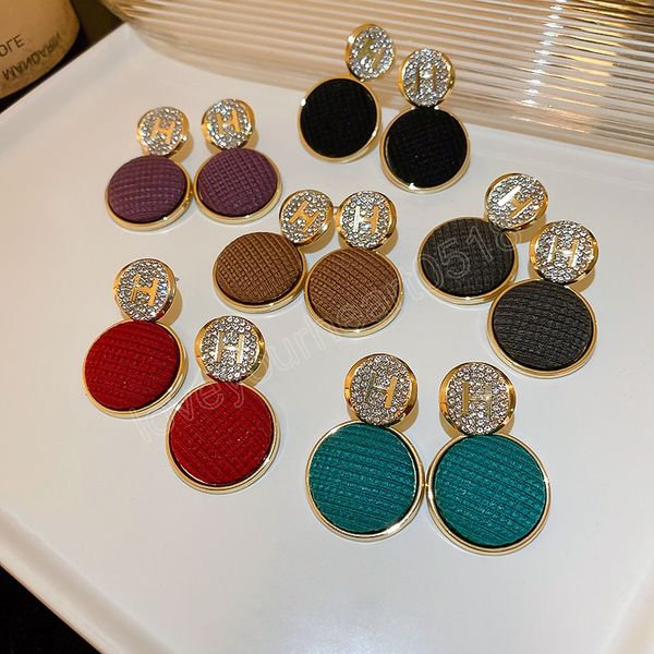 classic round letter h dangle earrings multi-color cloth 925 silver needle piercing earrings simple accessories for girls
classic round letter h dangle earrings multi-color cloth 925 silver needle piercing earrings simple accessories for girls