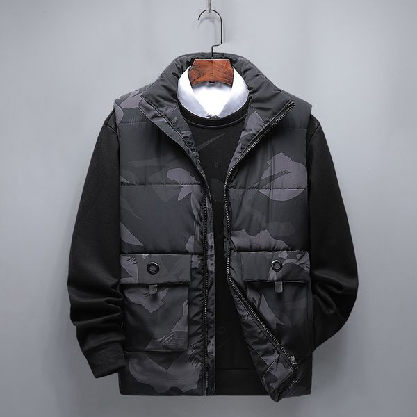 men's vests camouflage cotton vest men's outside wear a waistcoat trend autumn and winter down cotton jacket large size thickened, Black;white
men's vests camouflage cotton vest men's outside wear a waistcoat trend autumn and winter down cotton jacket large size thickened, Black;white