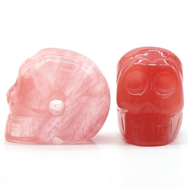 23mm natural cherry quartz stone skull hand carved human skull head sculpture gemstone carving, Black
23mm natural cherry quartz stone skull hand carved human skull head sculpture gemstone carving, Black