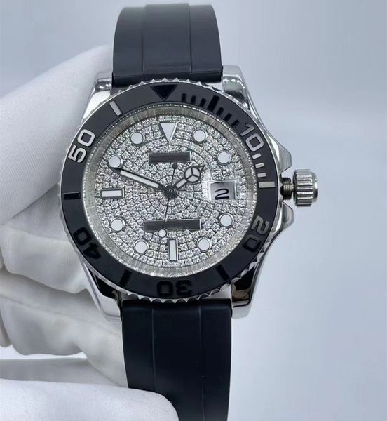 men's watch classic fashion automatic mechanical watch dial inlaid with diamond rubber strap size 40mm 284b, Slivery;golden
men's watch classic fashion automatic mechanical watch dial inlaid with diamond rubber strap size 40mm 284b, Slivery;golden