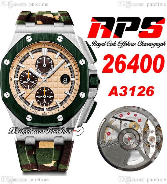 apsf 44mm combat a3126 automatic chronograph mens watch steel case 264 green ceramic bezel yellow black texture dial camo rubber strap super, Slivery;brown
apsf 44mm combat a3126 automatic chronograph mens watch steel case 264 green ceramic bezel yellow black texture dial camo rubber strap super, Slivery;brown