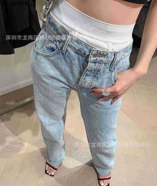 designer women's jeans alexanders letter webbing double wangs waist design fade wash straight tube jeans women, Blue
designer women's jeans alexanders letter webbing double wangs waist design fade wash straight tube jeans women, Blue