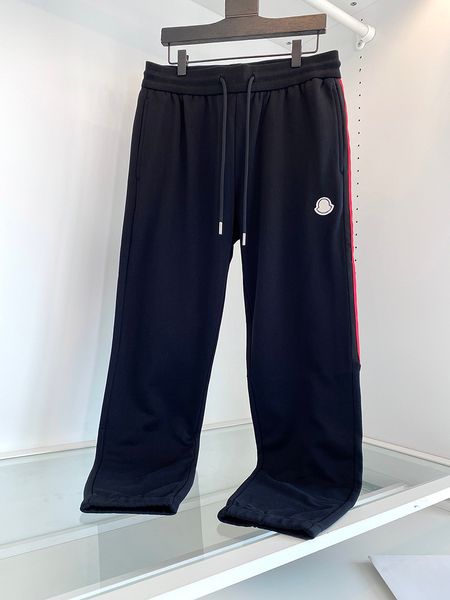 new style men's casual sports pants design with color contrast ribbon and logo embroidery, Black
new style men's casual sports pants design with color contrast ribbon and logo embroidery, Black