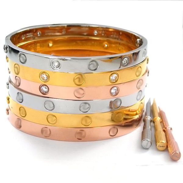 love screw bangle bracelet designer luxury jewelry women classic 5.0 stainless steel gold-plated craft colors gold/silver/rose never fade no, Black
love screw bangle bracelet designer luxury jewelry women classic 5.0 stainless steel gold-plated craft colors gold/silver/rose never fade no, Black