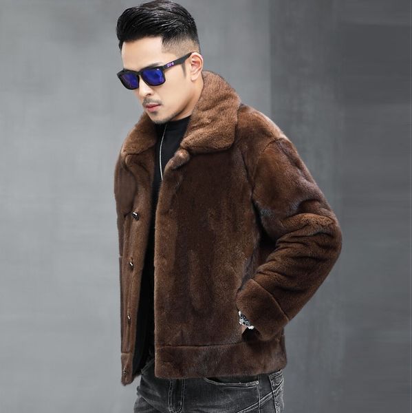 new design lapel collar short fur coat autumn winter warm clothing simulated whole animal jacket man gray coffee brown, Black
new design lapel collar short fur coat autumn winter warm clothing simulated whole animal jacket man gray coffee brown, Black