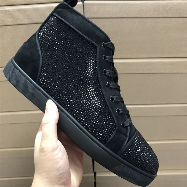 luxury brand red bottom shoes for men fashion crystal casual shoe flats women new red soled ladies bling rhinestone shoe, Black
luxury brand red bottom shoes for men fashion crystal casual shoe flats women new red soled ladies bling rhinestone shoe, Black