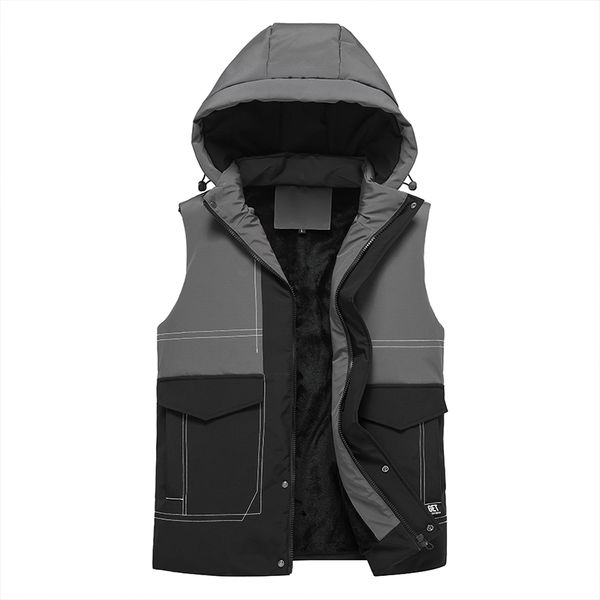 men's vests down cotton men's autumn winter korean youth student thickened detachable hooded vest casual coat man large size 22093, Black;white
men's vests down cotton men's autumn winter korean youth student thickened detachable hooded vest casual coat man large size 22093, Black;white
