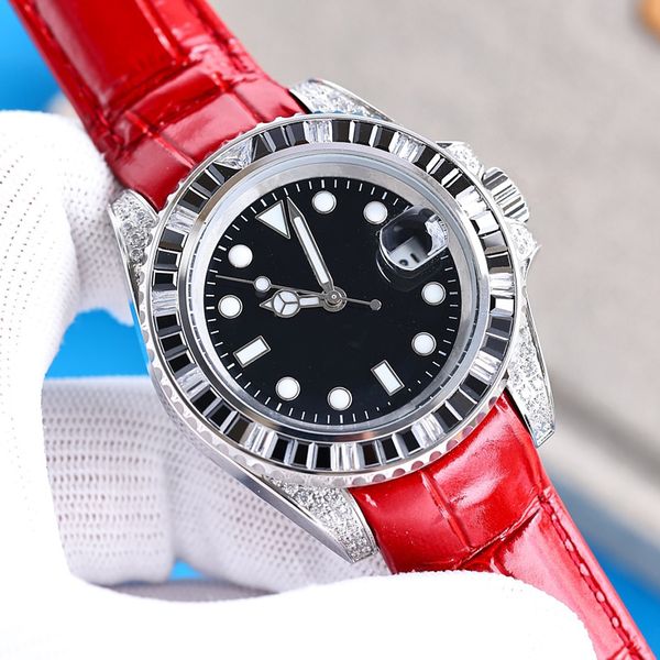 business mens wrist watch diamond watches automatic mechanical wristwatch 40mm leather wristband luminous wristwatches waterproof designer, Slivery;brown
business mens wrist watch diamond watches automatic mechanical wristwatch 40mm leather wristband luminous wristwatches waterproof designer, Slivery;brown