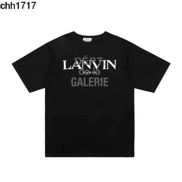 high version lanvin galleryes dept langfan co branded overlapping lettered printed men's and women's short sleeve t-shirt trend, White;black
high version lanvin galleryes dept langfan co branded overlapping lettered printed men's and women's short sleeve t-shirt trend, White;black