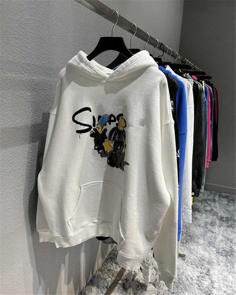 high version new simpson digital print ins couple fleece hoodie for men and women in fall winter 21, Black
high version new simpson digital print ins couple fleece hoodie for men and women in fall winter 21, Black