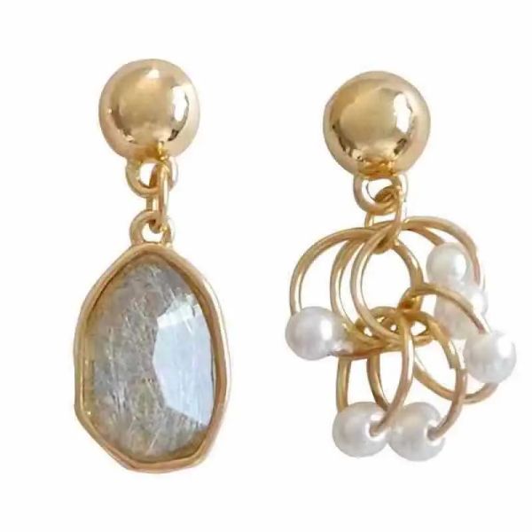 punk womens dangle earrings korean fashion asymmetric pearl cute crystal tassel earrings, Silver
punk womens dangle earrings korean fashion asymmetric pearl cute crystal tassel earrings, Silver