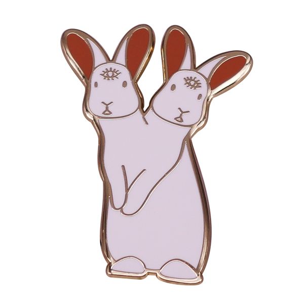 two-headed rabbit enamel pin cute fantastic beasts badge unique creative hat backpack decoration, Blue
two-headed rabbit enamel pin cute fantastic beasts badge unique creative hat backpack decoration, Blue