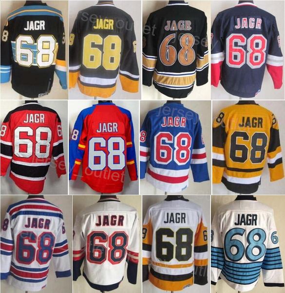 men retro hockey 68 jaromir jagr jersey vintage classic ccm black white blue yellow team color embroidery and stitched for sport fans breath, Black;red
men retro hockey 68 jaromir jagr jersey vintage classic ccm black white blue yellow team color embroidery and stitched for sport fans breath, Black;red