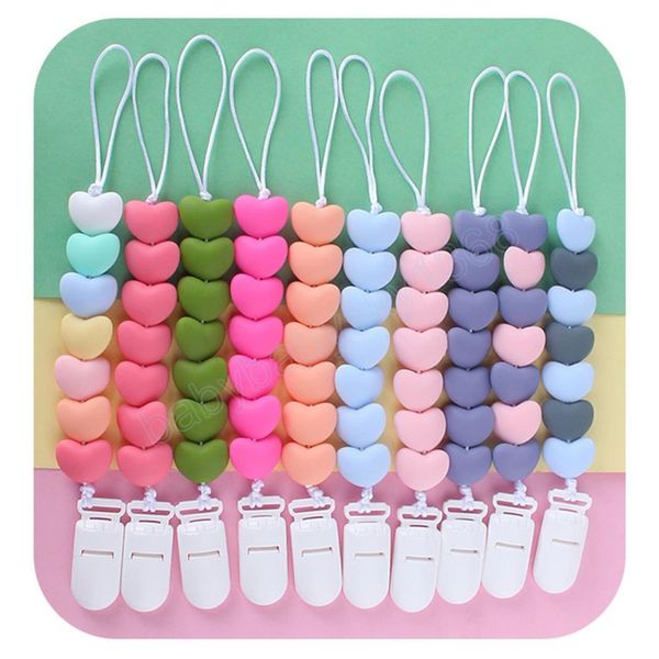 baby pacifier clips chain food grade candy color silicone heart beads pacifiers diy dummy holder baby teething toys
baby pacifier clips chain food grade candy color silicone heart beads pacifiers diy dummy holder baby teething toys