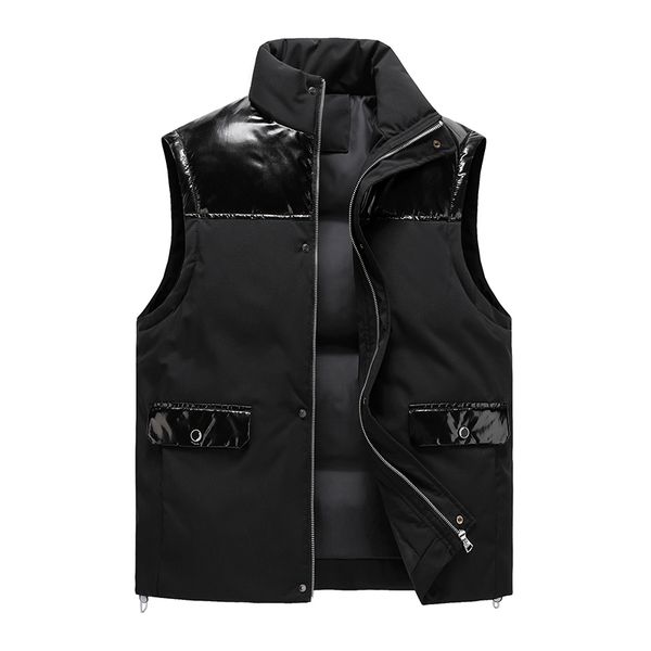 men's vests man stand collar vest men's autumn and winter korean fashion handsome casual splicing sleeveless waistcoat gentleman 2, Black;white
men's vests man stand collar vest men's autumn and winter korean fashion handsome casual splicing sleeveless waistcoat gentleman 2, Black;white