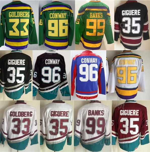 men retro hockey 99 adam banks jersey vintage classic 35 jean-sebastien giguere 33 greg goldberg 96 charlie conway mighty purple black red w
men retro hockey 99 adam banks jersey vintage classic 35 jean-sebastien giguere 33 greg goldberg 96 charlie conway mighty purple black red w
