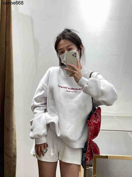 designer women's hoodies sweatshirts long sleeve autumn new loose round neck men alexanders women's same white wangs, Black
designer women's hoodies sweatshirts long sleeve autumn new loose round neck men alexanders women's same white wangs, Black